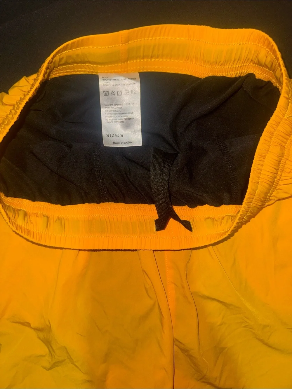 Pudolla Bright Yellow/orange Athletic Shorts